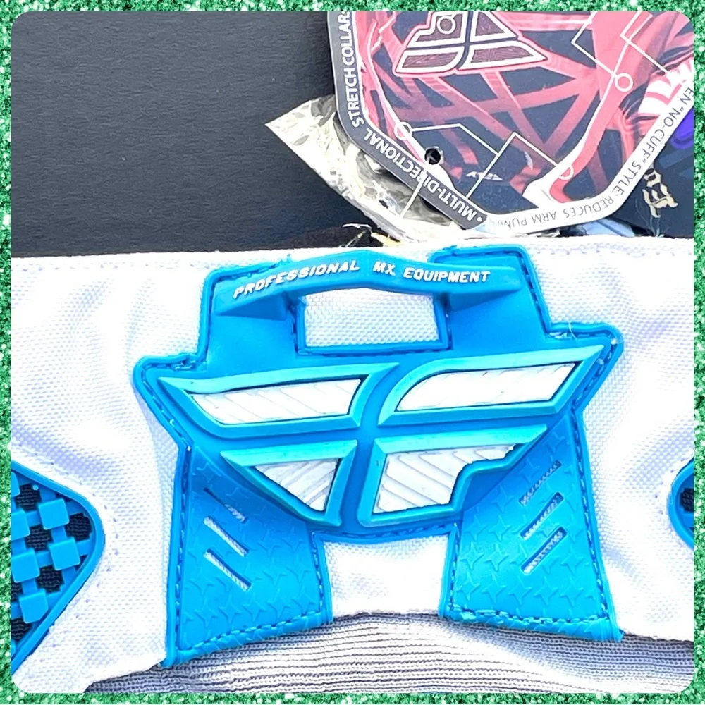 New FLY RACING White Blue Motocross Pants Motor Sports Gear Adults Size 28S